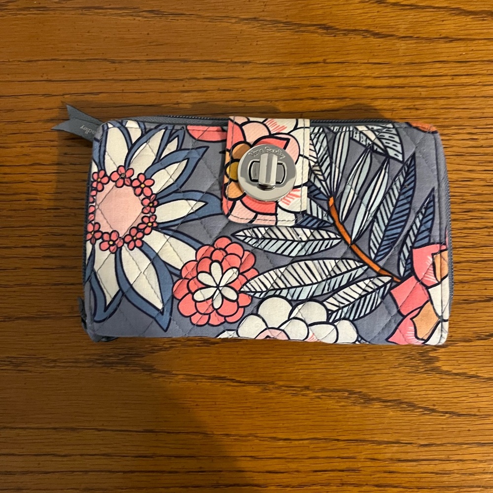 Vera Bradley Floral Wallet - Pink, Blue, Gray